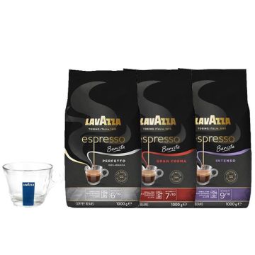Lavazza koffiebonen Barista 3kg + 1 cappuccino glas GRATIS